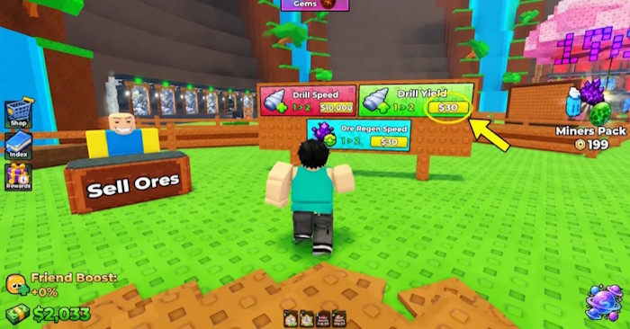 Game Bán Quặng trên Roblox