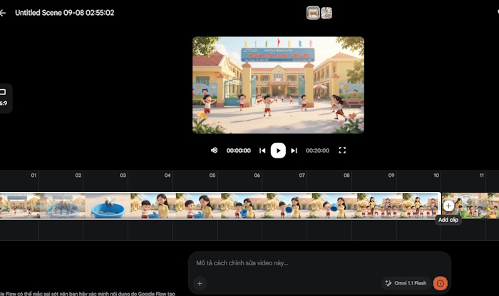 Nối 2 video thành 1 trong Google Flow