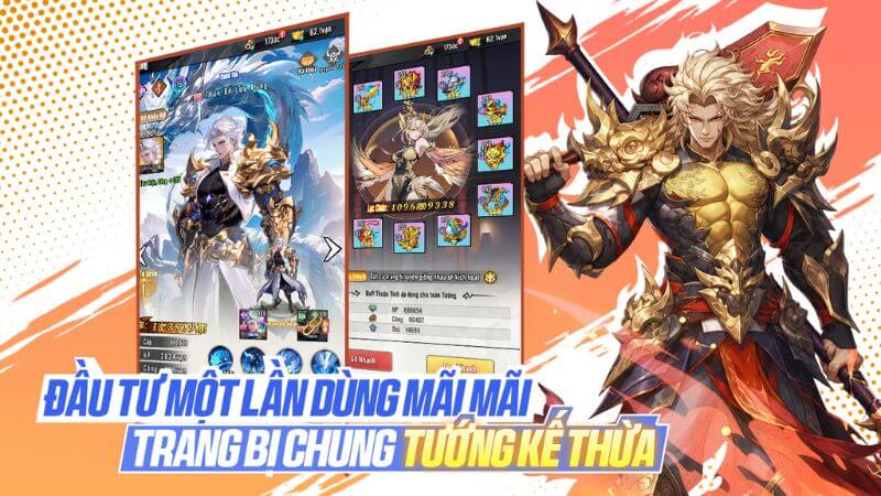 Đầu tư một làn dùng mãi mãi trang bị chung tướng kế thừa