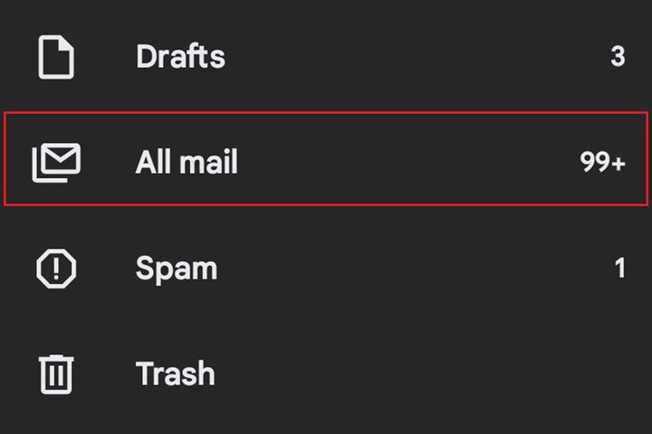 Tùy chọn All Mail