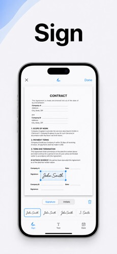 TapScanner có thể quét tài liệu để đính kèm chữ ký điện tử bằng các công cụ ký PDF