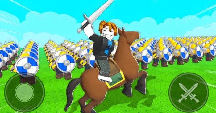 Game Chỉ huy một đội quân trên Roblox