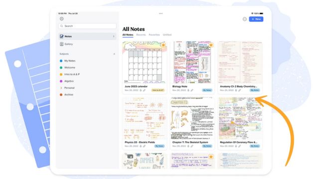 Khám phá công cụ mới và công nghệ AI trong Notability app