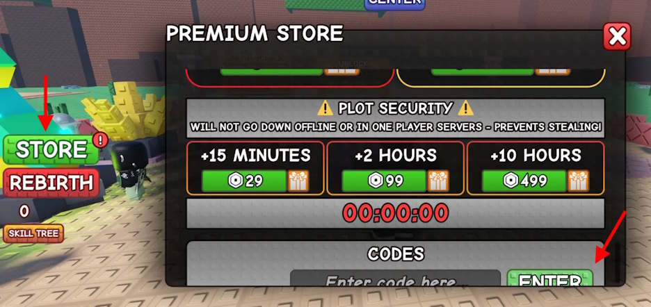 Màn hình đổi code Your Goblin Mine