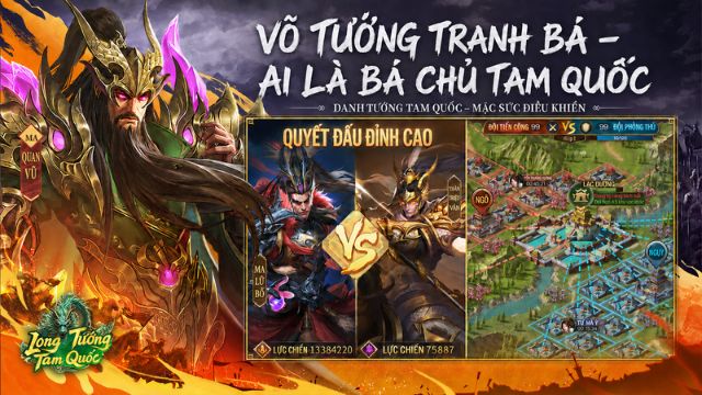 Hàng trăm danh tướng để tự do thu thập và xây đội hình