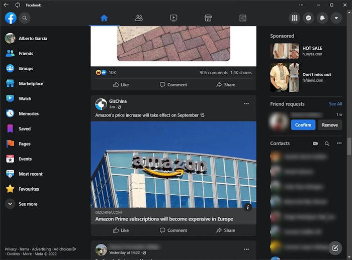 Xem ảnh, video, các trang và nhóm bạn đang theo dõi