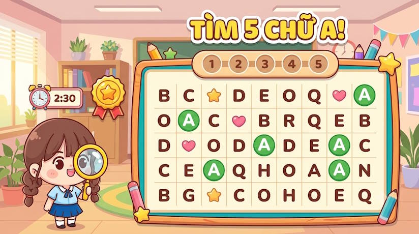 Tìm chữ cái trong hình