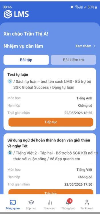 Hệ thống bài kiểm tra đa dạng