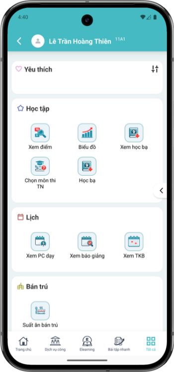 Hỗ trợ nhiều tiện ích