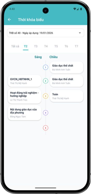 Xem thời khóa biểu