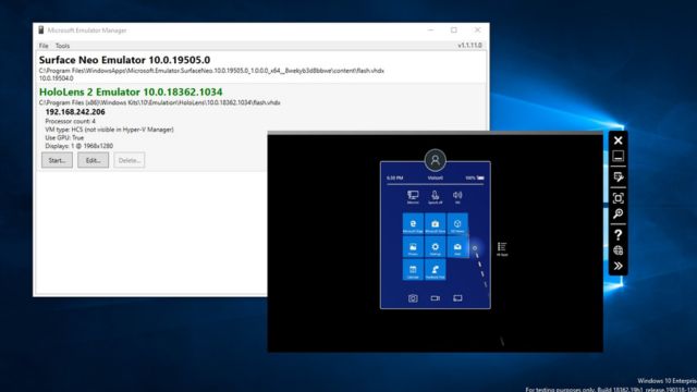 Microsoft Emulator mô phỏng hệ thống và thiết bị trên máy tính Windows, sử dụng trong môi trường lập trình