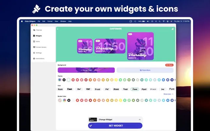 Tạo ra các tiện ích và icon của riêng bạn