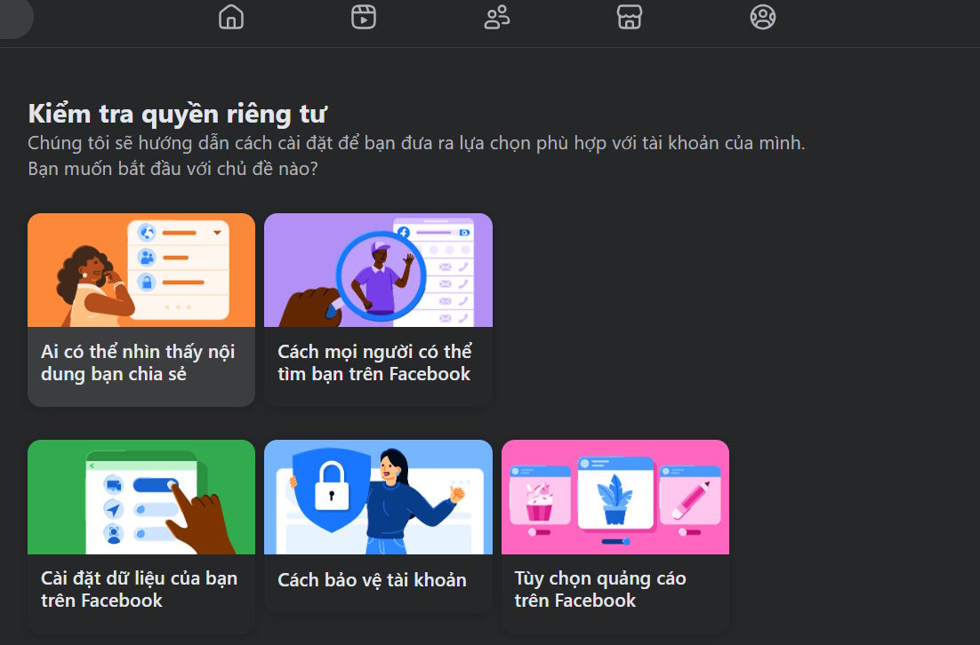 Cài đặt quyền riêng tư trên Facebook