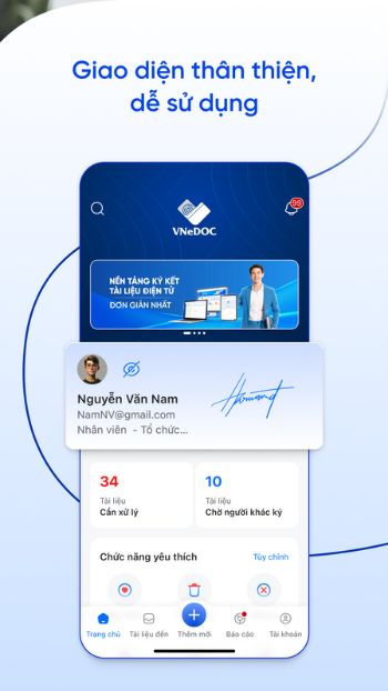 Giao diện thân thiện dễ sử dụng