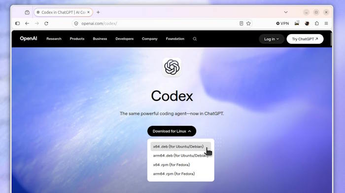Tải và chạy Codex trên Linux