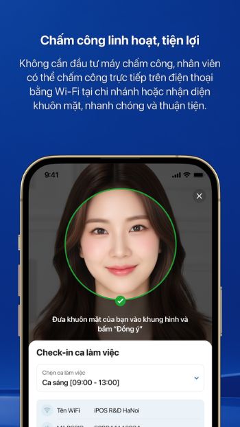Chấm công linh hoạt tiện lợi