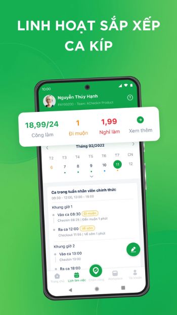 Linh hoạt sắp xếp ca kíp