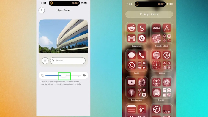 Liquid Glass trong iOS 27