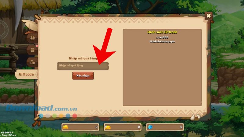 Nhập chính xác các mã code > Chạm vào nút Xác nhận