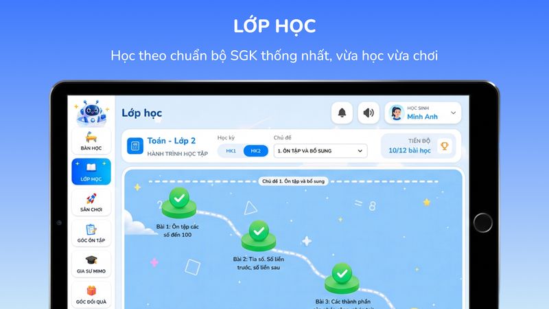 Nội dung bám sát 100% chương trình và sách giáo khoa mới của Bộ Giáo dục & Đào tạo