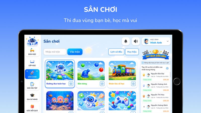 Học sinh giao lưu, so tài cùng bạn bè qua các format thi đấu hấp dẫn