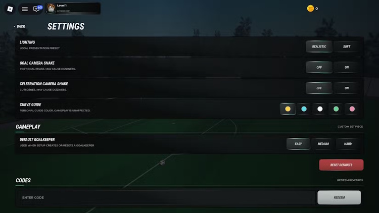 Màn hình đổi code game Roblox Thử thách đá phạt đó