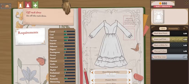 Lựa chọn thiết kế khôn ngoan trong Dressmaker 