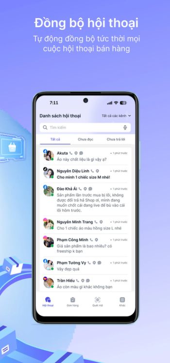 Đồng bộ hội thoại