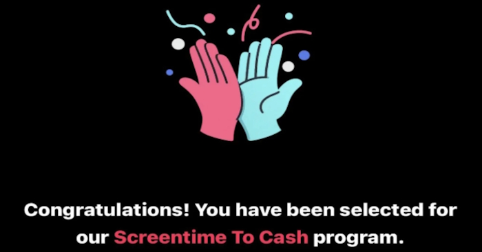 Quảng cáo ScreenTime to Cash trên TikTok