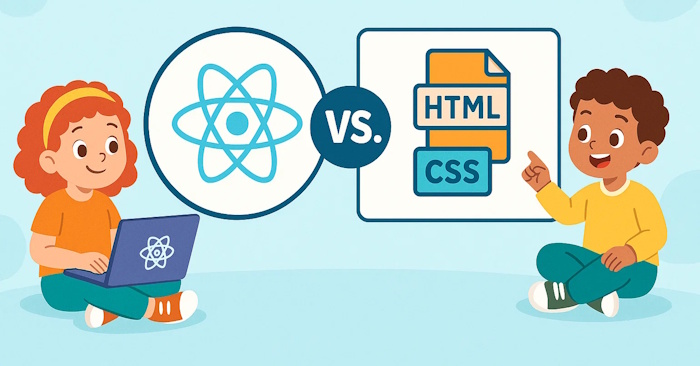 Sự khác biệt giữa React.js, HTML và CSS