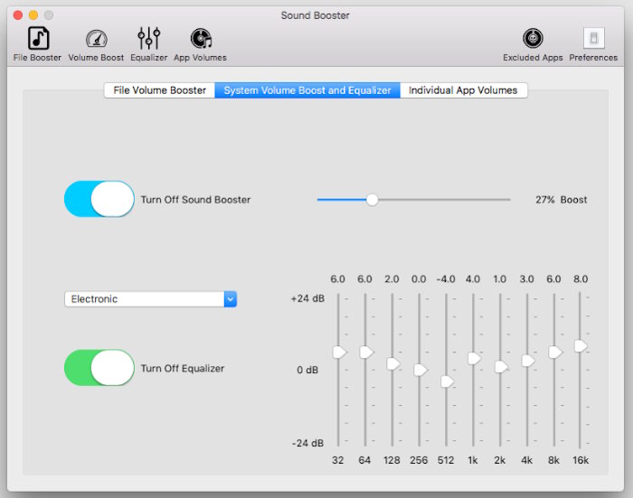 Sound Booster là ứng dụng nâng cao âm lượng cho máy Mac