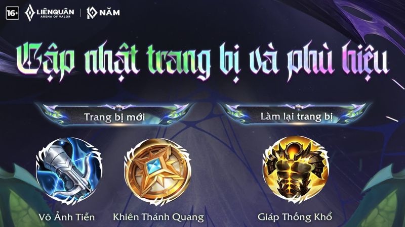 Cập nhật trang bị và phù hiệu
