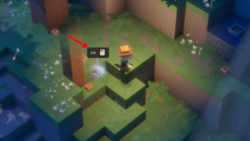 Hồi máu bằng thức ăn trong Minecraft Dungeon 2