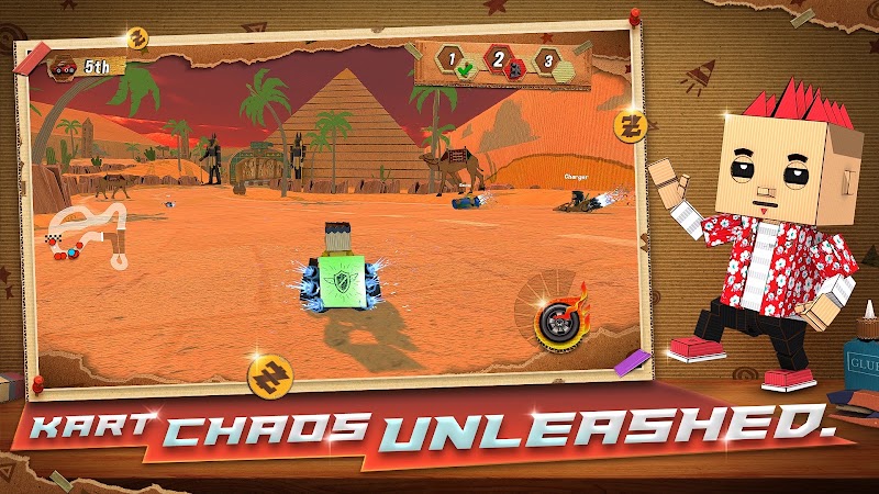 Tham gia cuộc đua xe kart hỗn loạn trong game KartBoard Dash