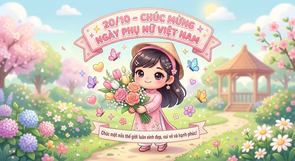 Thiệp 20/10 dễ thương