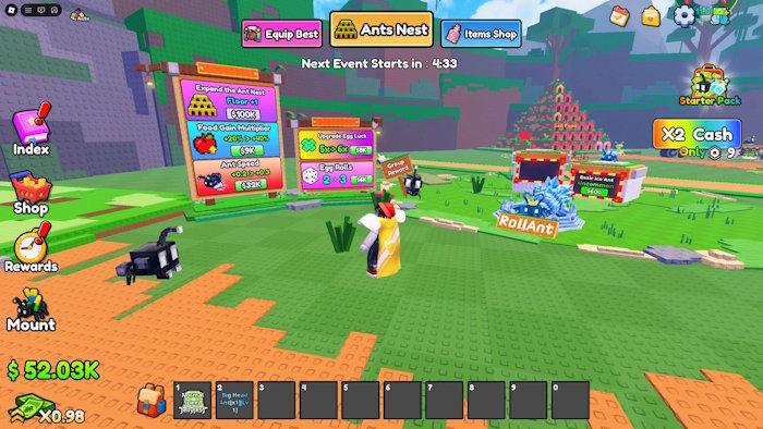 Điều khiển trong game Build an Ant Empire