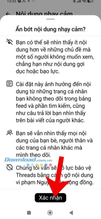 Ấn và chọn mục Ẩn bớt.