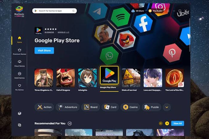 Sử dụng BlueStacks để chạy Google Play services trên màn hình lớn