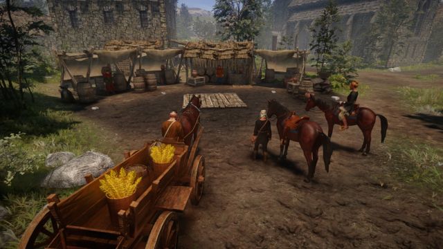 Thu hoạch hoa màu và đem bán tại chợ địa phương