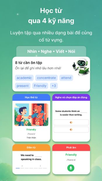 Học từ qua 4 kỹ năng