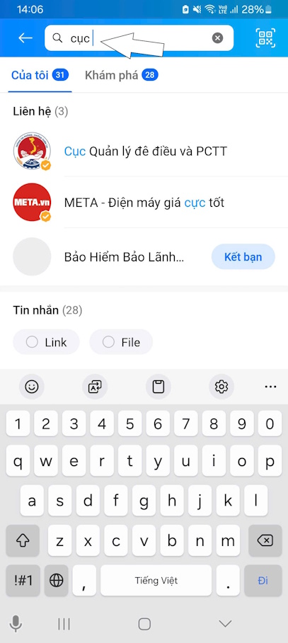 Tìm trang thông báo thiên tai