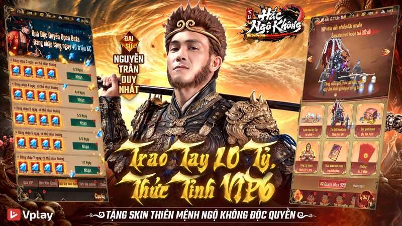 Hàng tỷ kim cương bỏ túi ngay lần đăng nhập đầu tiên, kèm VIP6