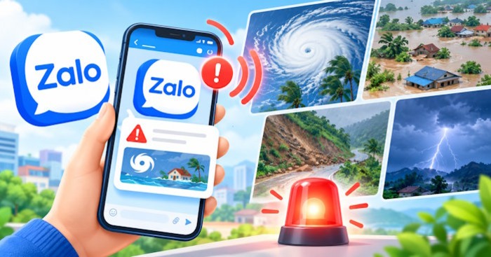 Cách nhận cảnh báo thiên tai qua Zalo để bảo vệ bản thân trong mùa mưa bão