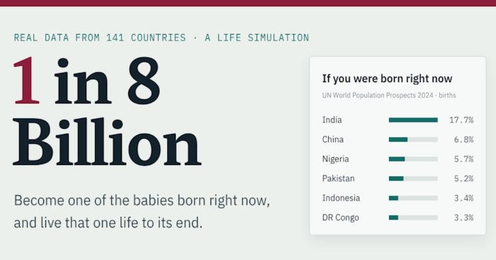 1 in 8 Billion * Game mô phỏng một cuộc đời khác