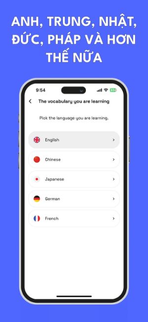 Hỗ trợ 5 ngôn ngữ phổ biến