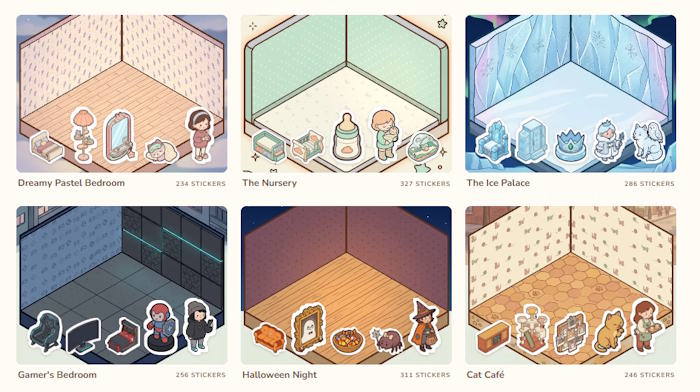 Cornerlet web game có 19 thế giới nhỏ để người chơi thỏa sức sáng tạo