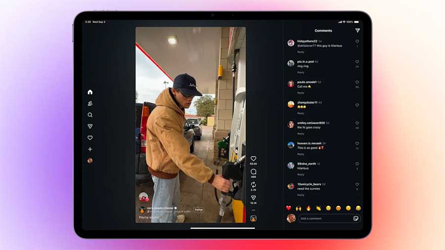 Thiết kế Instagram trên iPad