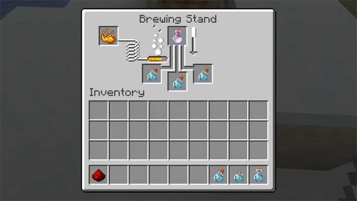Hướng dẫn làm bình thuốc đóng băng khi chơi Minecraft