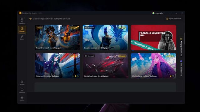 DesktopHut là ứng dụng hình nền động, hình nền anime, 4K... miễn phí cho PC