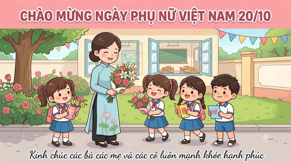 Banner 20/10 cho trường học